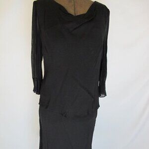Talbots 2-piece skirt and blouse in black  18P